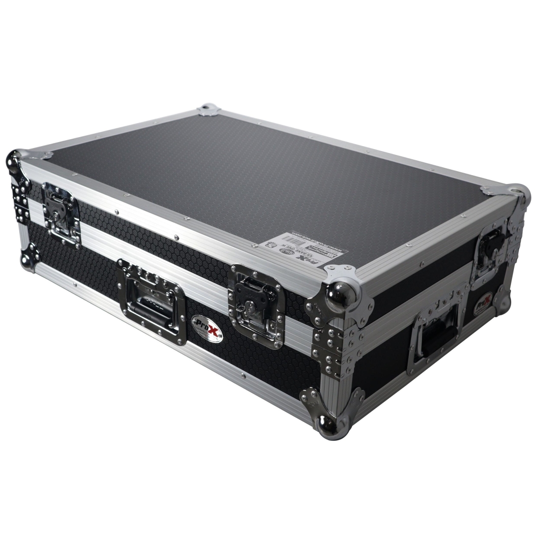 Flight Case For RANE ONE DJ Controller with 1U Rack and Wheels - Silver On Black