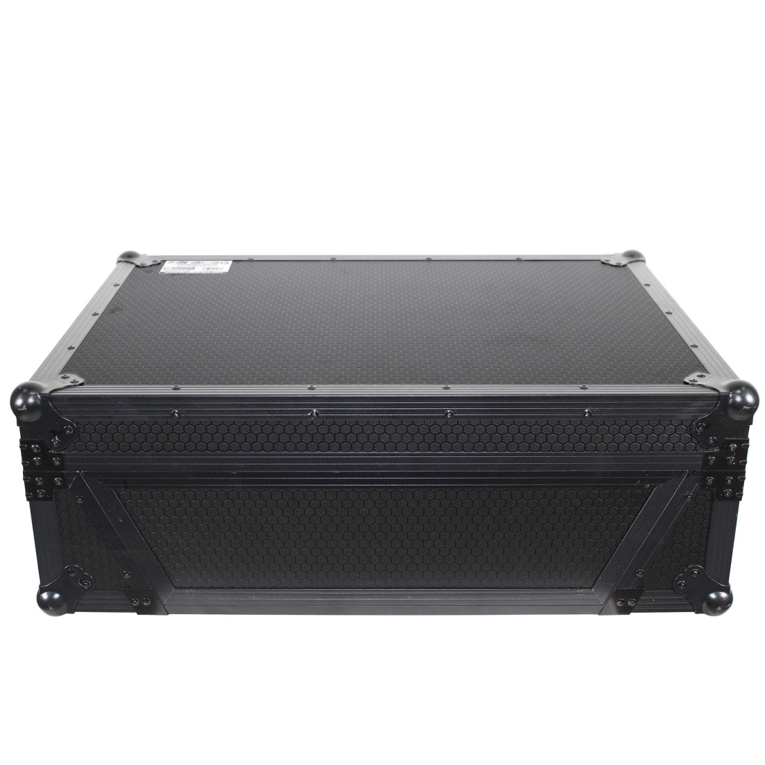 Flight Case For Denon PRIME 4 DJ Controller with 2U Rack Space and Wheels - Black on Black