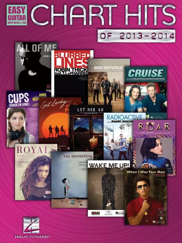 Chart Hits Of 2013-2014 - Easy Guitar TAB - Book