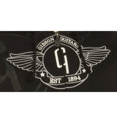 Wings-Logo Men\'s Black Hoodie - Extra Large
