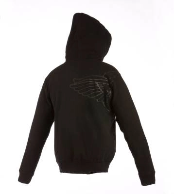Wings-Logo Men\'s Black Hoodie - Medium
