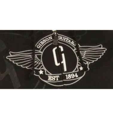 Wings-Logo Men\'s Black Hoodie - Medium