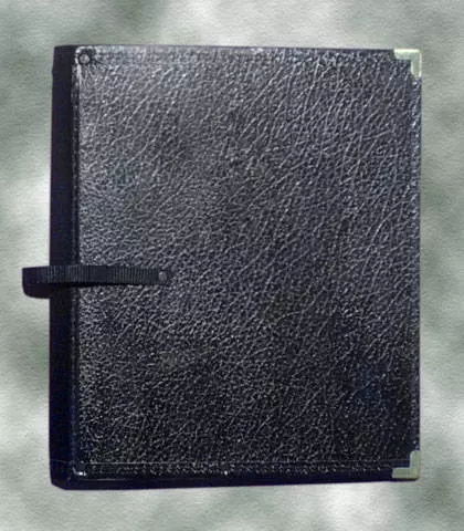 The Black Folder - Metal Spine/Pencil Loop/Fastened Strap