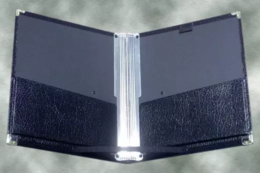 The Black Folder - Metal Spine/Pencil Loop/Fastened Strap