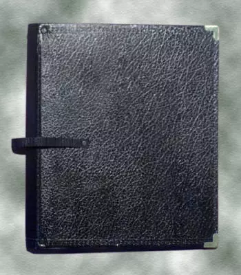 The Black Folder - Metal Spine/Pencil Loop/Fastened Strap