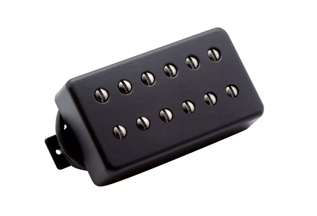Dreamcatcher Humbucker F-Spaced Bridge Pickup - Black Metal Cover with Nickel Poles