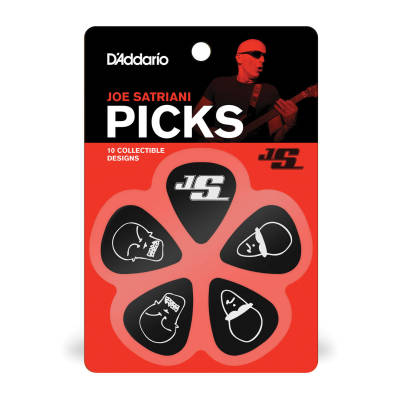 Joe Satriani Picks 10-Pack - Black Medium