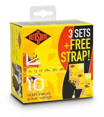 Electric Nickel 10-46 Strings in a 3-Pack w/Strap