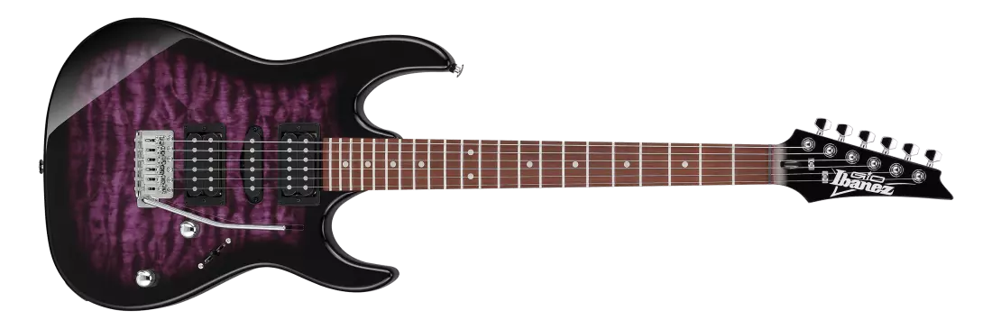 Gio GRX70QA Electric Guitar - Transparent Violet Sunburst
