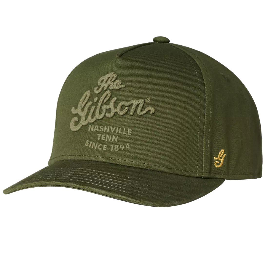Script Logo Structured Snapback - Olive