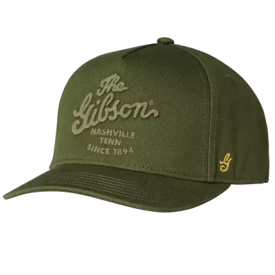 Gibson - Script Logo Structured Snapback - Olive