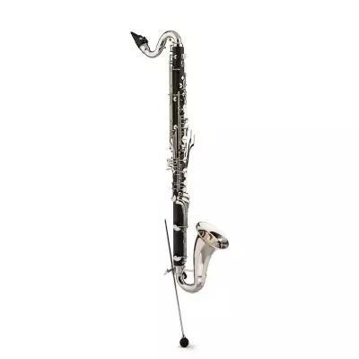 Backun - Alpha Low Eb Synthetic Student Bass Clarinet with Backpack Case - Nickel-Plated
