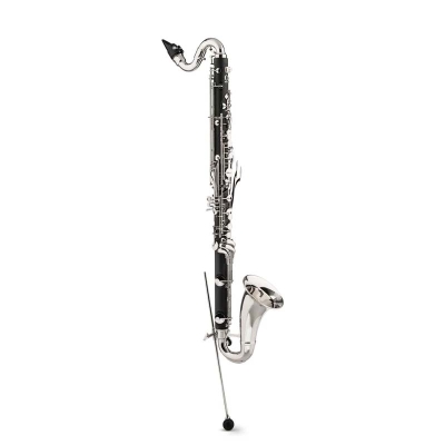 Backun - Alpha Low Eb Synthetic Student Bass Clarinet with Backpack Case - Silver-Plated