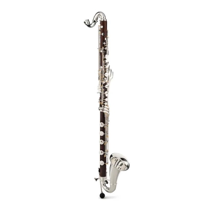 Backun - Q Series Low C Cocobolo Bass Clarinet - Silver Plated with Gold Posts