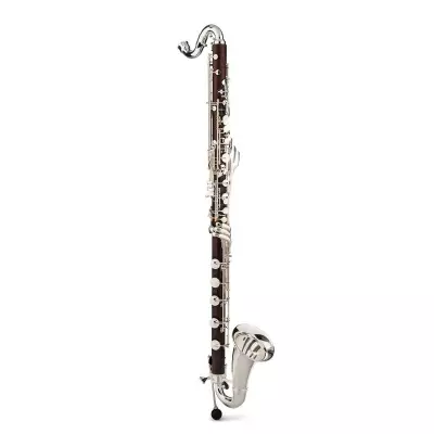 Backun - Q Series Low C Cocobolo Bass Clarinet - Silver Plated with Gold Posts