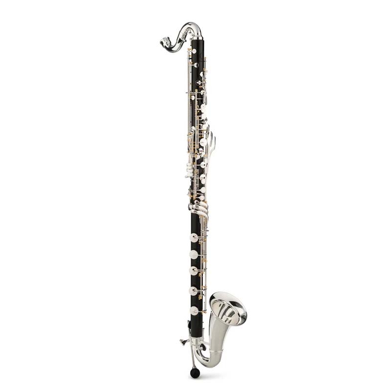Q Series Low C Grenadilla Bass Clarinet - Silver Plated with Gold Posts