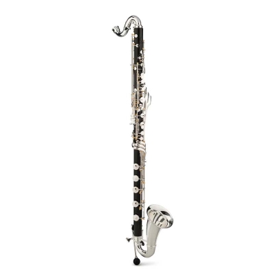 Backun - Q Series Low C Grenadilla Bass Clarinet - Silver Plated with Gold Posts