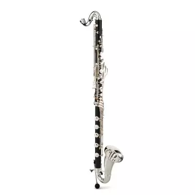 Backun - Q Series Low C Grenadilla Bass Clarinet - Silver Plated with Gold Posts