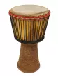 Large African Djembe with Fully Carved Bottom - 12 x 22\'\'