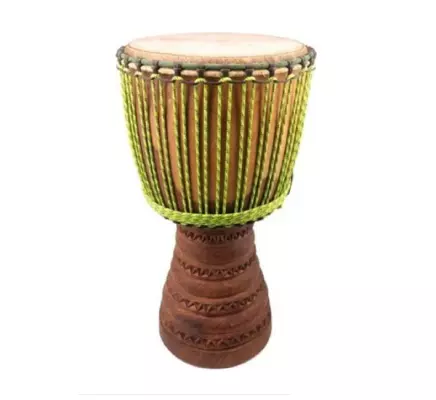African Drums - African Djembe with Fully Carved Bottom - 12 x 22 Inch