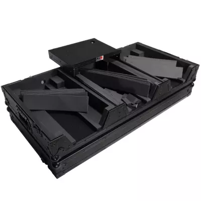 Rack Mount 19\'\' Mixer case 7U Top Slant Removable Front Panel for Gemini CDM-4000 - Black on Black