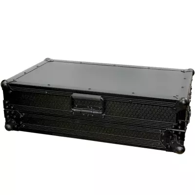ProX - Flight Case for Numark MixTrack 3 Pro 3 and Platinum Digital Controller W-Laptop Shelf - Black on Black