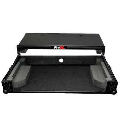 Flight Case for Numark MixTrack 3 Pro 3 and Platinum Digital Controller W-Laptop Shelf - Black on Black
