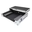 Flight Case For Pioneer DDJ-SR2 DJ Controller with Laptop Shelf and LED - Silver on Black