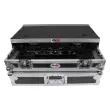 Flight Case For Pioneer DDJ-SR2 DJ Controller with Laptop Shelf and LED - Silver on Black