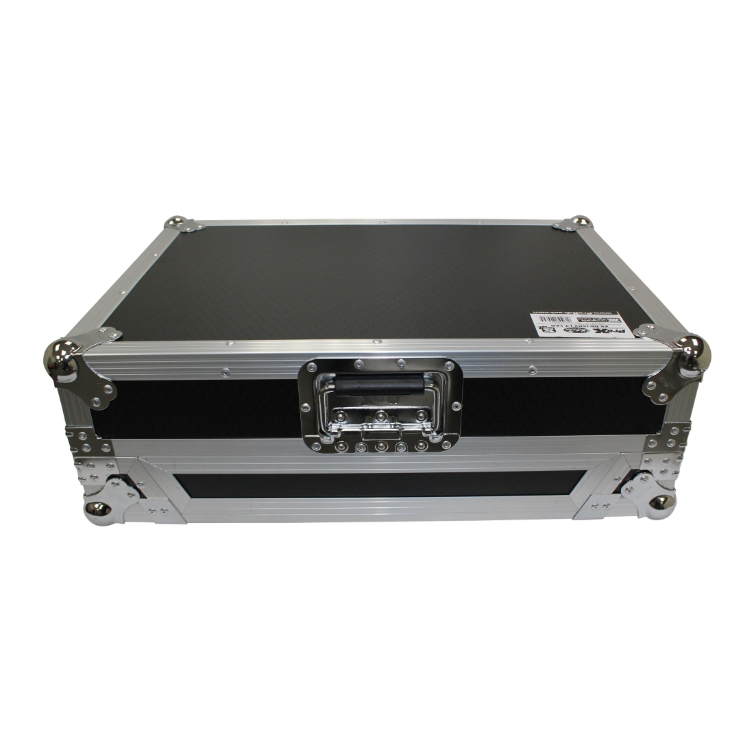 Flight Case For Pioneer DDJ-SR2 DJ Controller with Laptop Shelf and LED - Silver on Black