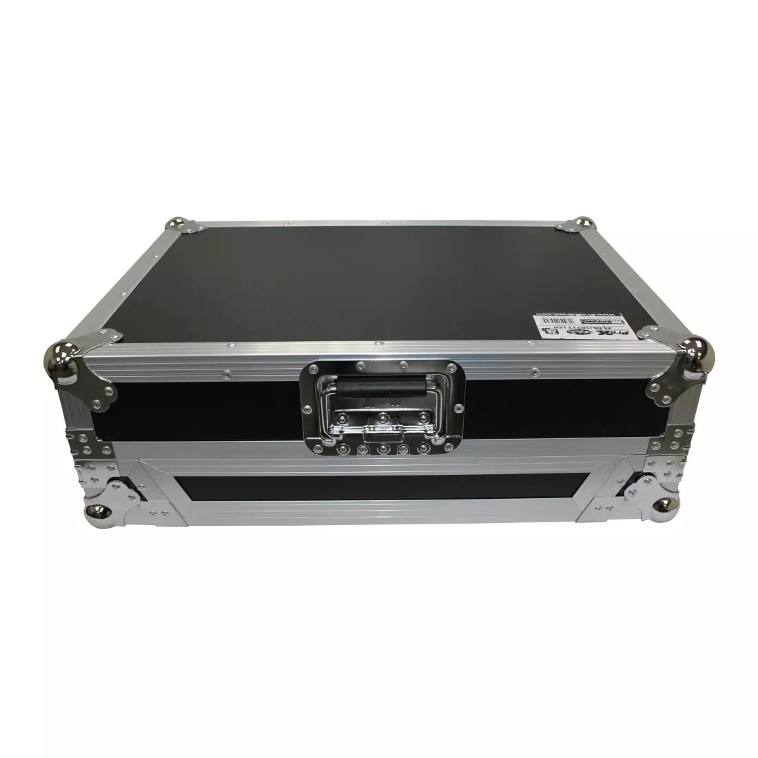 Flight Case For Pioneer DDJ-SR2 DJ Controller with Laptop Shelf and LED - Silver on Black