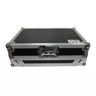 ProX - Flight Case For Pioneer DDJ-SR2 DJ Controller with Laptop Shelf and LED - Silver on Black