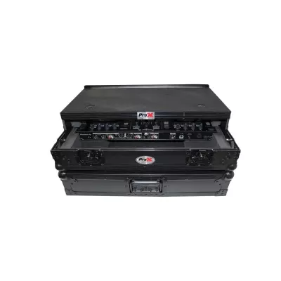 Flight Case For Pioneer DDJ-SR2 DJ Controller with Laptop Shelf and LED - Black on Black