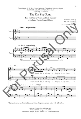 The Zip Zop Song - Blevins/Petersen - 2pt