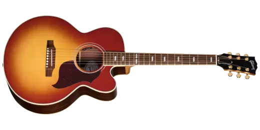 Gibson - Parlor Rosewood EC Acoustic/Electric Guitar with Hardshell Case - Rosewood Burst