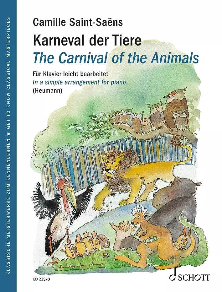 The Carnival of the Animals (In a simple arrangement for piano) - Saint-Saens/Heumann - Piano - Book