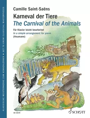 Schott - The Carnival of the Animals (In a simple arrangement for piano) - Saint-Saens/Heumann  - Piano - Book