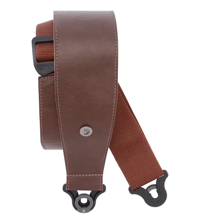 3\'\' Comfort Leather Auto Lock Guitar Strap - Brown