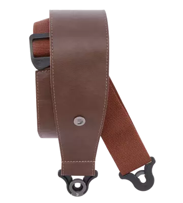 DAddario - 3 Comfort Leather Auto Lock Guitar Strap - Brown
