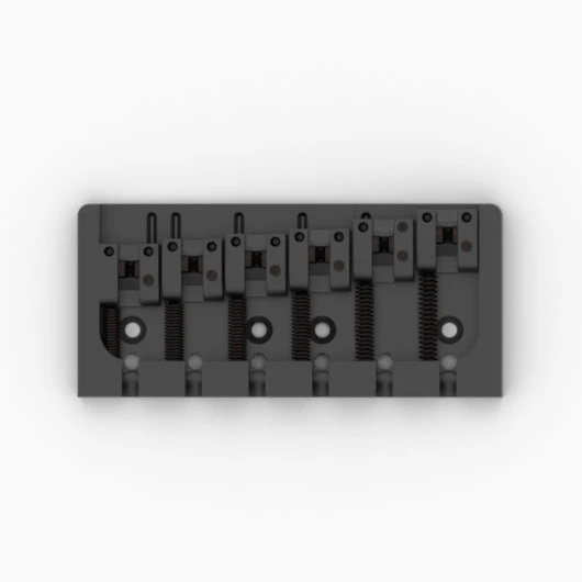 6 String A Style Brass Bass Bridge - Black