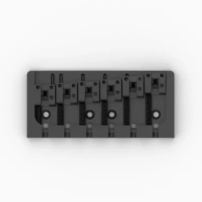 Hipshot - 6 String A Style Brass Bass Bridge - Black
