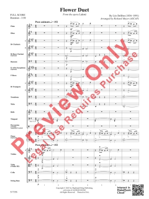 Flower Duet (from the Opera Lakme) - Delibes/Meyer - Full Orchestra - Gr. 2.5