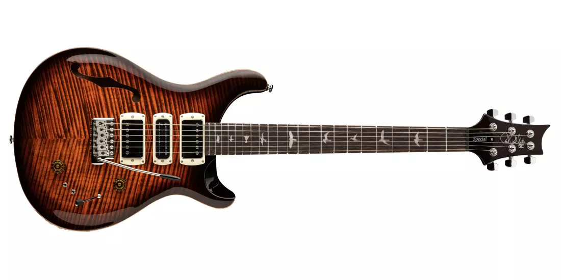 SE Special Semi-Hollow Electric Guitar with Gigbag - Orange Tiger Smokeburst