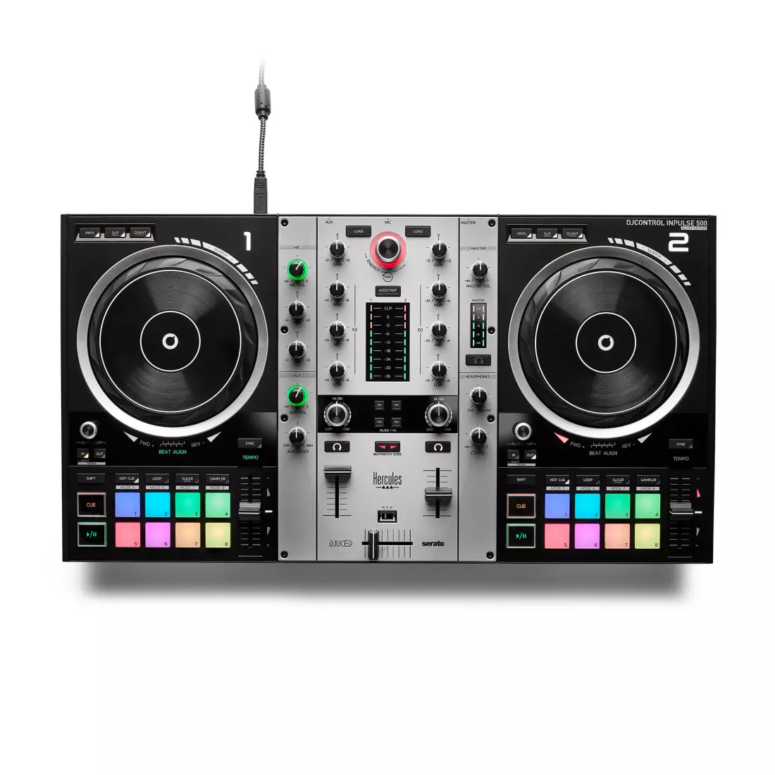 DJControl Inpulse 500 Silver Edition 2-Channel DJ Controller w/DJUCED