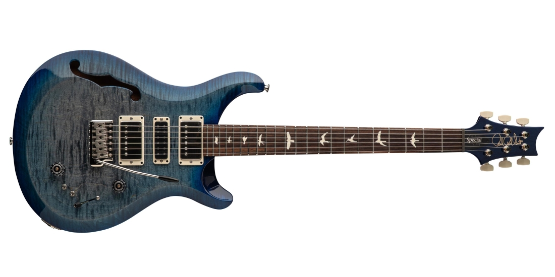 S2 Special Semi-Hollow Electric Guitar with Gigbag - Faded Gray Black Blue Burst