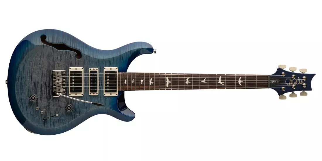 S2 Special Semi-Hollow Electric Guitar with Gigbag - Faded Gray Black Blue Burst