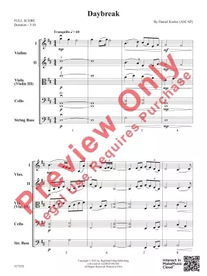 Daybreak - Keeler - String Orchestra - Gr. 3