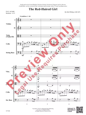The Red-Haired Girl - Phillips - String Orchestra - Gr. 3