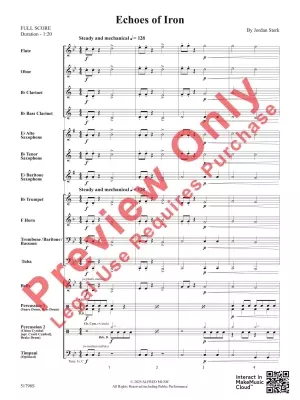 Echoes of Iron - Sterk - Concert Band - Gr. 0.5