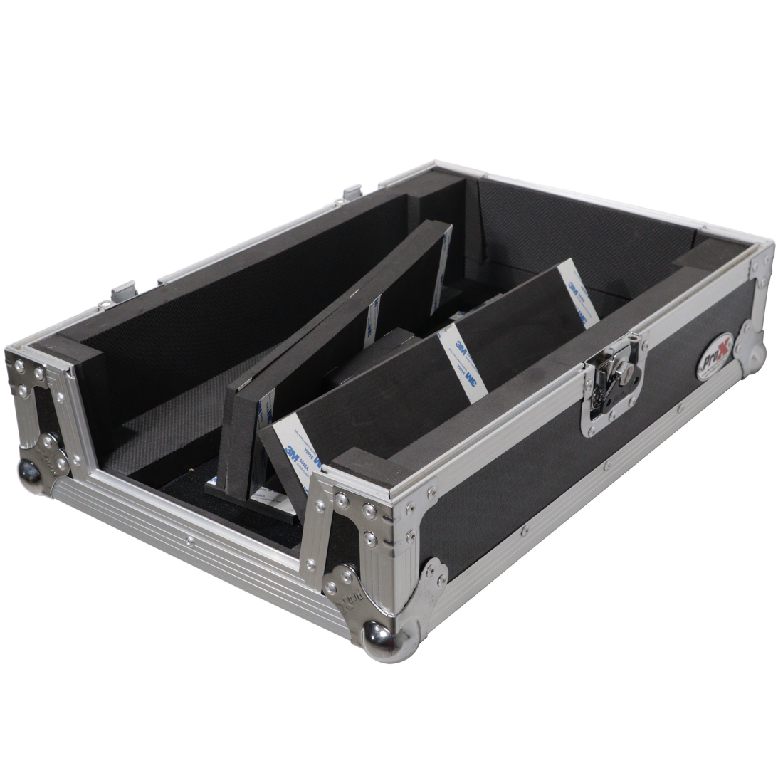 Flight Style Universal Road Case for Pioneer DJM S11 RANE SEVENTY 70 SEVENTY 72 MK2 - Silver on Black